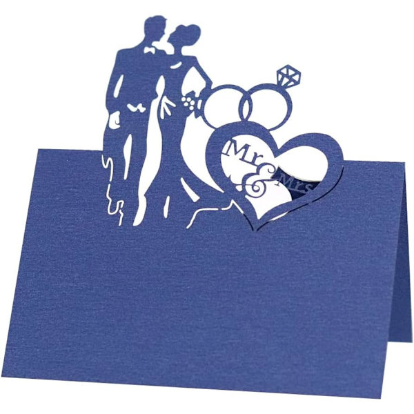 50 stk. 3D bordkort par design bordnavnekort foldbare blanke papirnavne