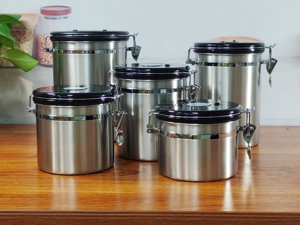 1800ML Kaffeboks for malt kaffe - Kaffebokser i rustfritt stål