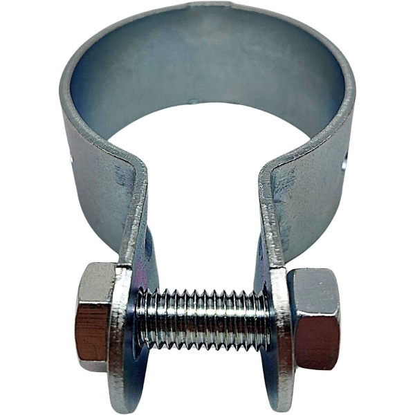 Pakke med 10 stolpeklemmer, tilbehør til gjerder og stolper for festing, sølv, diameter: 6 cm