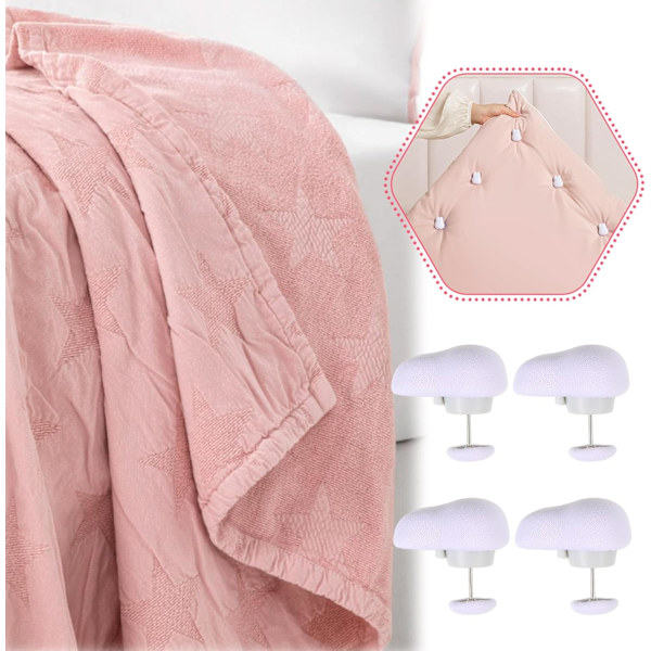 16 stk Dyneclips, Quilt Grippers, Tøjgardiner Dyner Quilt Forhindrer Tangles og Overløb Husholdning Ikke-Skridsikker