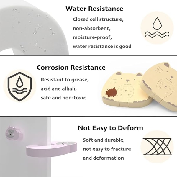 9 stk. nem opbevaring dør finger klemme bevis beskyttelse . Tegneserie babysikring døre ekstra blød og tyk skum dør slam stopper, børns sikkerhed fingerbeskyttere, forhindre barn eller kæledyr i at blive låst inde i rummet