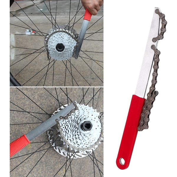 Sykkelreparasjonsverktøysett, sykkelkjedeverktøysett med kjedespisk, sykkel C