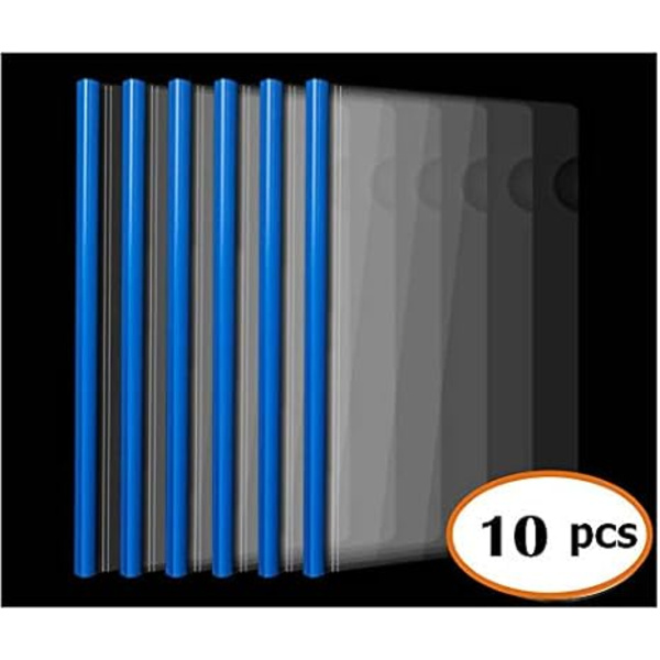 Plastik Mappe 10mm Skydebar Rapportmapper, 40 Ark Kapacitet, Transparent CV Præsentation Mappe Organizer Binder til A4 Størrelse Papir, 10 Stk