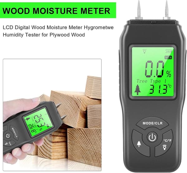 for Firewood,LCD Display Firewood Moisture Tester - Building Material Moist