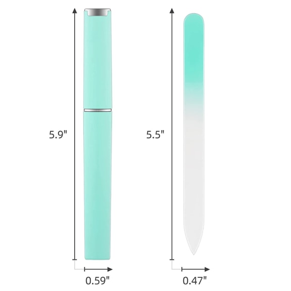 Molain 3-pak Premium Glas Neglefil Sæt med Etui, Multifarvet Krystal Neglefil, Gave til Kvinder og Piger