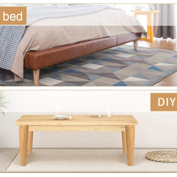 Sett med 4 massive treben til sofa, pålitelige ben til seng og skap, treben til sofa (10 cm)