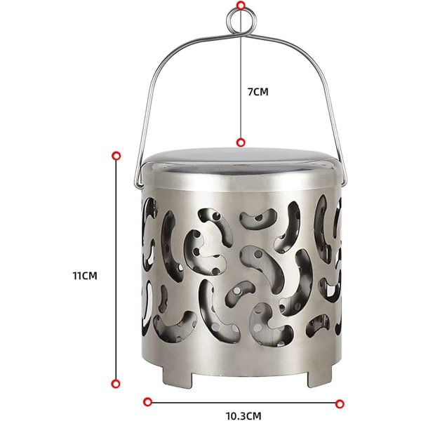 Utendørs komfyrlokk Camping Mini, varmeadapter bærbar komfyr, rustfritt stål varmekomfyr