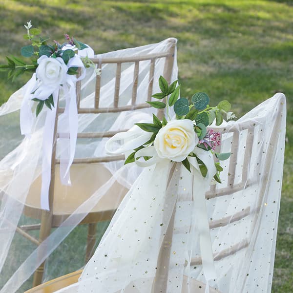 4 stk. stolryg blomster dekoration