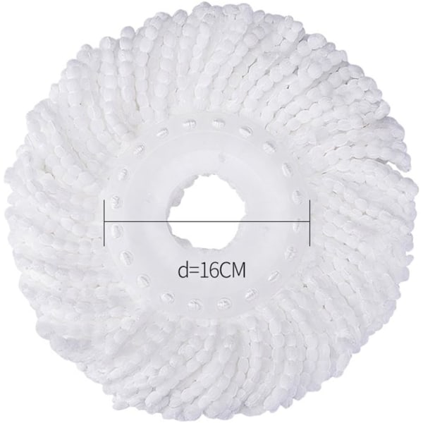 6-pakning Spin Mop-erstatningshoder for EasyWring, 360° roterende mikrofibermopp