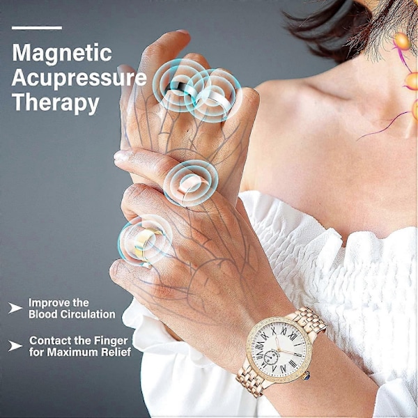 Lymfdränage Ring, 4 ST Lymfdränage Terapeutisk Magnetisk Ring, Smärtlindring & Minska Trötthet