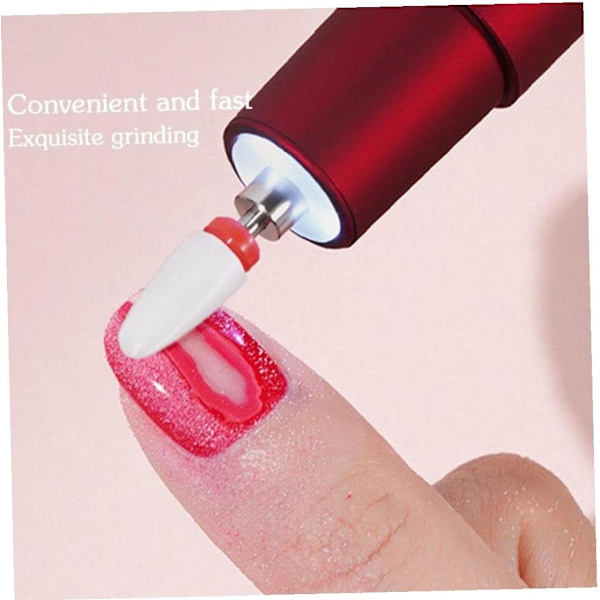 3 st keramiska multifunktionella koniska nagelbitar för vänster och höger hand 6 mm nagelhuvud avlägsna akrylgelnaglar snabbt