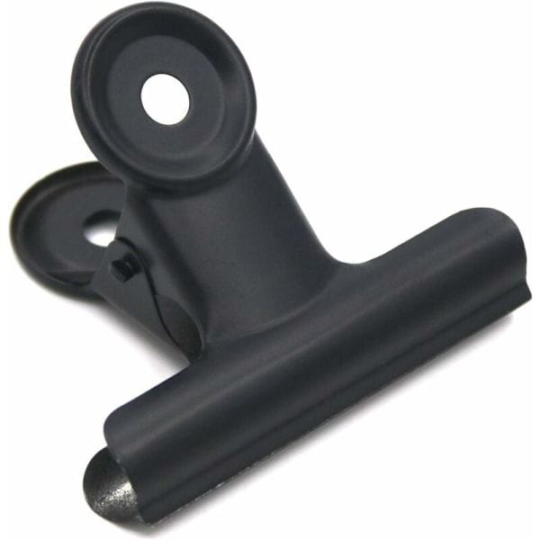 3-pack stora svarta bulldog-klammer i metall/metallklämma för pärmar (