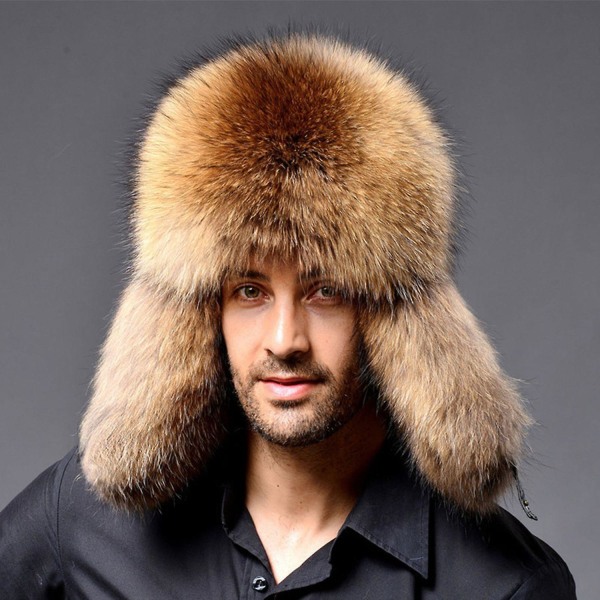 Man Hat Smooth Touch Non-allergenic Ear Flap Winter Bomber Hat