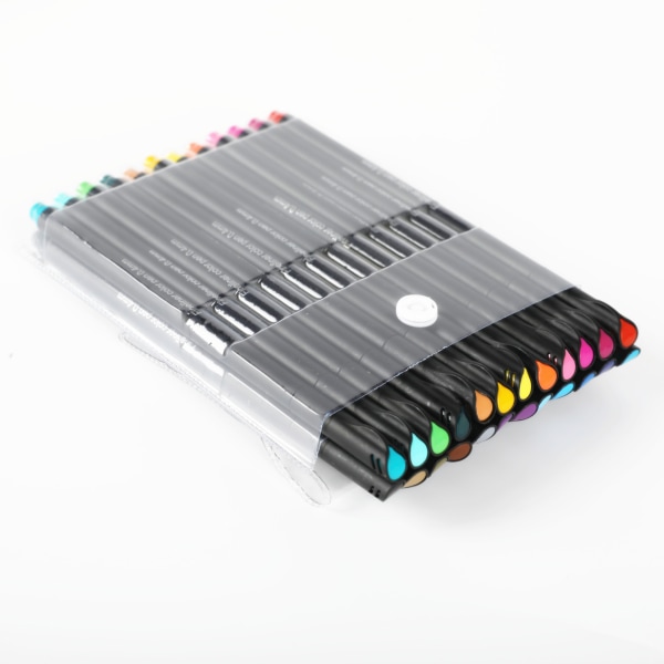 24 färger Markörer Set med spetsar Färgpennor Fine Point Art Markers