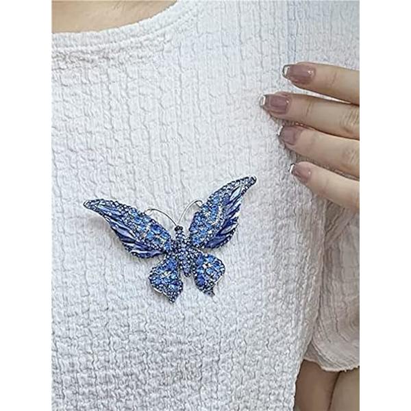 Rhinestone Butterfly Brosch Pin för Kvinnor Flickor Mode Utsökt