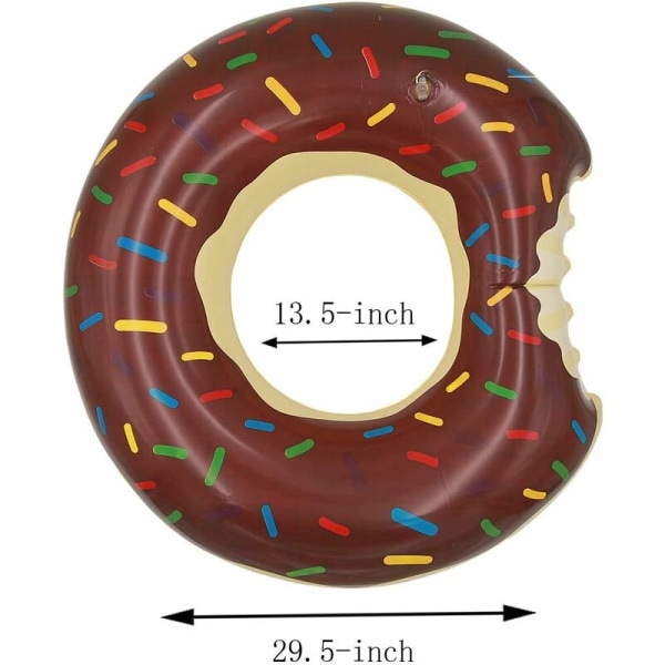 Chocolate Donut Pool Floats Summer Swimming Rings Inflatable Tubes for Adul