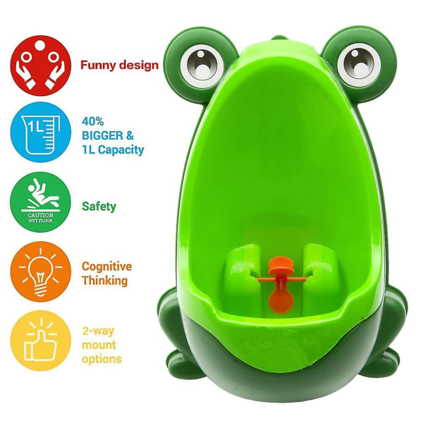 Baby Urinal Boy Frog Wall Urinal Child Standing Green