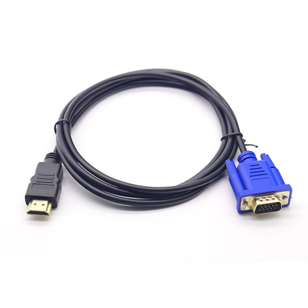 1080P HDMI til VGA-konverteringskabel HDMI til VGA-kabel 1,8 m adapter (uden