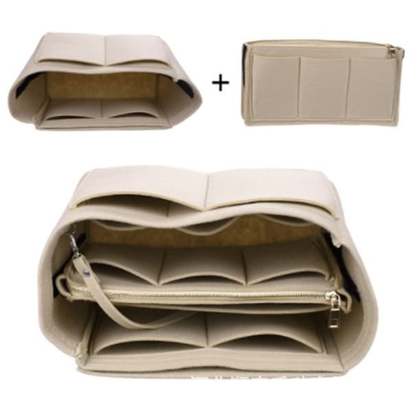 Indsatspose til håndtaske Make Up Organizer Filt Indsatspose til hånd