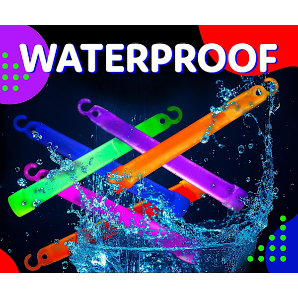 Glow Sticks Party Supplies til børn og voksne 8pk - 6 tommer Bulk Glow Light