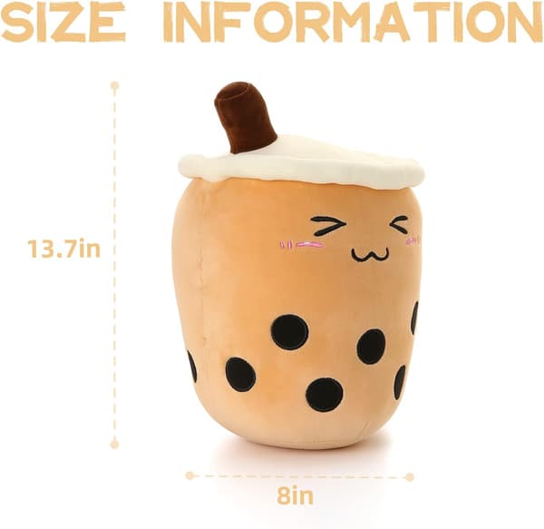 Fyldte Boba-bamser 25 cm bløde Bubble Tea-bamse legetøj pude sød mælkete