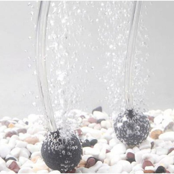 2X Stenkula Luftdiffusor för Syrepump Bubbelmaskin Akvarium Damm