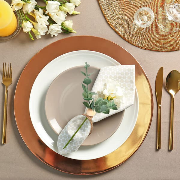 6 st Thanksgiving handgjorda servettringar rustik middagsbordsdekoration