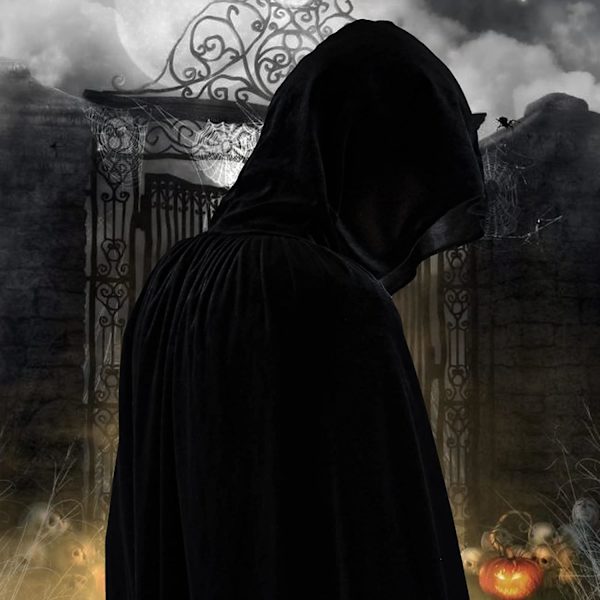 Viitta hupulla, Unisex Halloween Vampire Cloak pitkällä hupulla aikuisille Cos