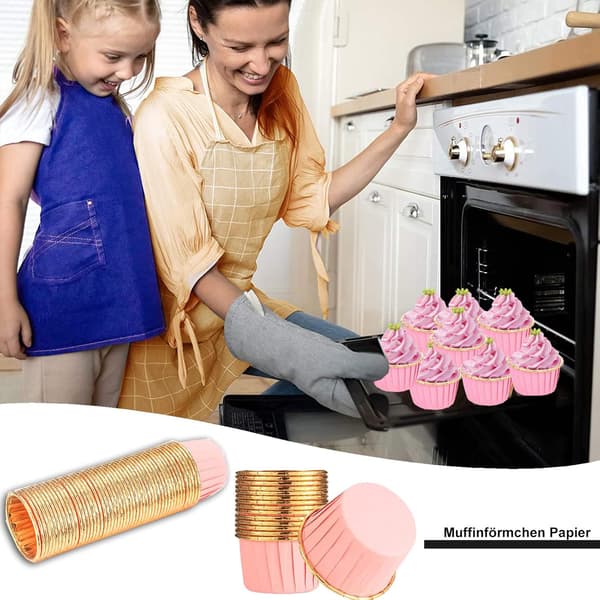 Förpackning med 50 pappersmuffinsformar, muffinsformar, non-stick muffinsformar