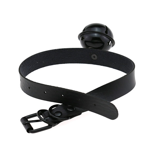 Svart choker gotisk halskjede PU skinn choker bjelle halskjede kvinner