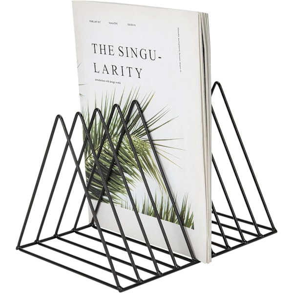 Bokstöd, Metalltidningsställ, Triangulärt Skrivbordstidningsställ 9 Fack Bokstöd Tidningsställ Organisation Hållare för Skrivbord, Dokument, CD-skivor, Tidskrifter