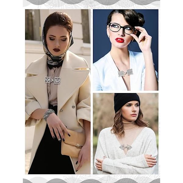 5-pack Sjal Klämmor Cape Stängning Koft Klämmor Pullover Klämmor