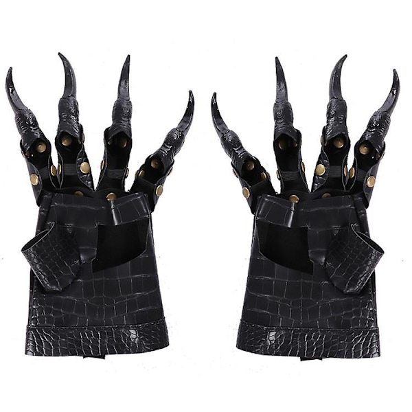 Scary Dragon Gloves Black Leather Carnival Party Props For Festival 1 Pair