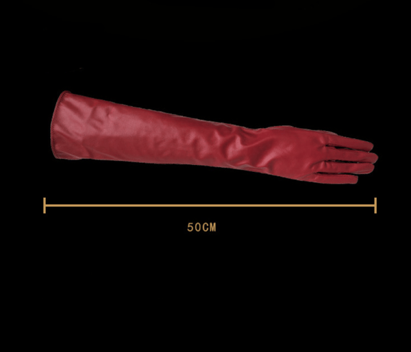 Simuleringshansker for kvinner, 50 cm lange, sorte