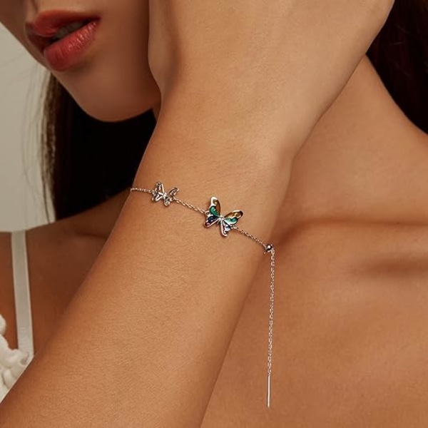 Perhosen tähti- ja kuurannekoru 925 Sterling Sliver 14K kultaa