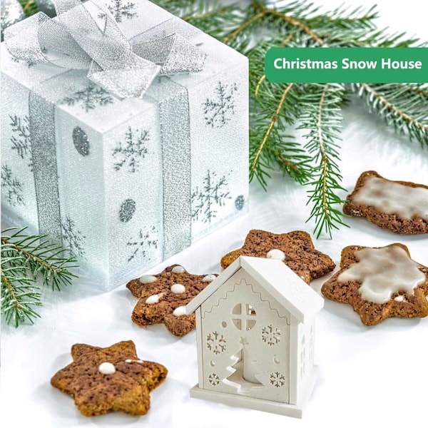 Silikonforme til Hus, Lysform Julelysform, Silikonform Julelys Epoxyharpiks Silikonform, Silikon Gipsform til Jul