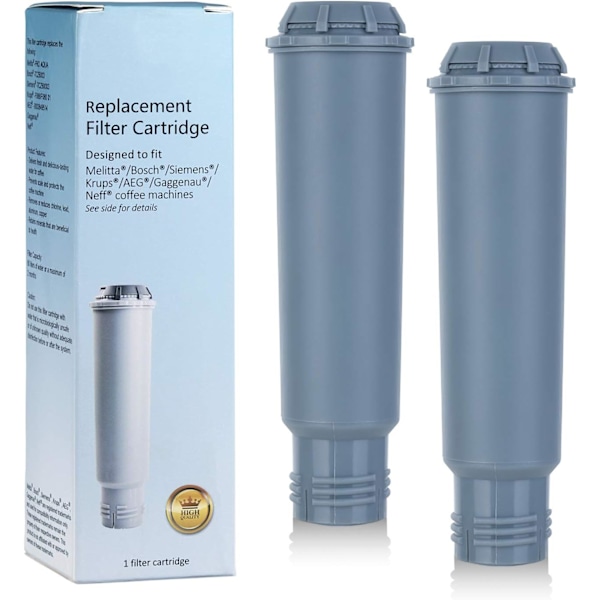 Pakke med 2 vandfilterpatroner til Melitta/Krups Claris F088 F088 01/Siemens TCZ60003/AEG/Neff/Bosch TCZ6003 kaffemaskine