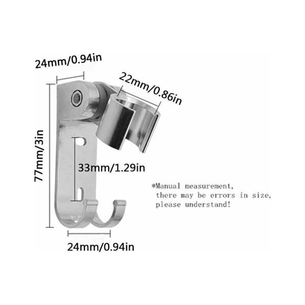 Veggmontert dusjhodeholder, dusjhodeholder, justerbar holder med