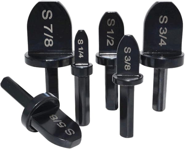 Swaging Tool Borr Bits Set, 6 st Bärbar Koppar Rör Swaging Tool Borr Bits Set med 7/8\", 3/4\", 5/8\", 1/2\", 3/8\", 1/4\"