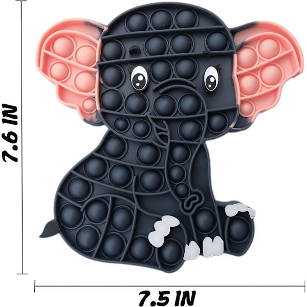 Dr.Kbder Pop Its Party Favors Elefant Djur Sensorisk Montessori Leksak Idé Fidget Leksaker Alla Hjärtans Dag Gåvor för Barn Klassrum Popitsfidgets för Flickor Barn 3 4 5 6 7 8 9 10 11 12