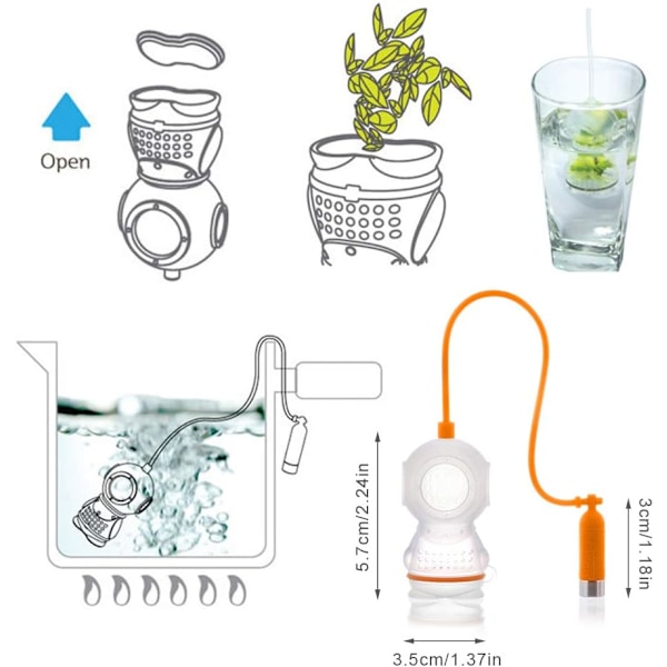Silikone Te-filter, Te-si, Scuba-formet Silikone Fødevarekvalitet Infuser (