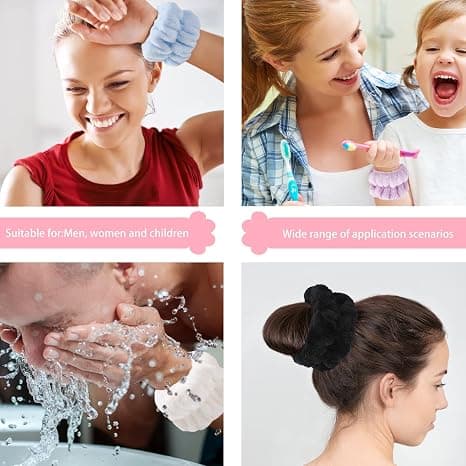 Håndleddshåndklær for kvinner, kompatible med ansiktsvask, Microfiber Wrist Spa Wash