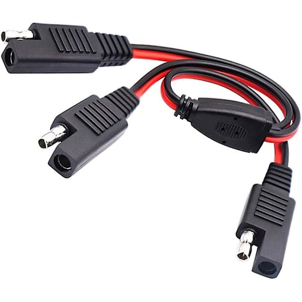1 till 2 Splitterförlängningskabel, 14awg Strömadapter Sae-kontakt Solpanel Sp