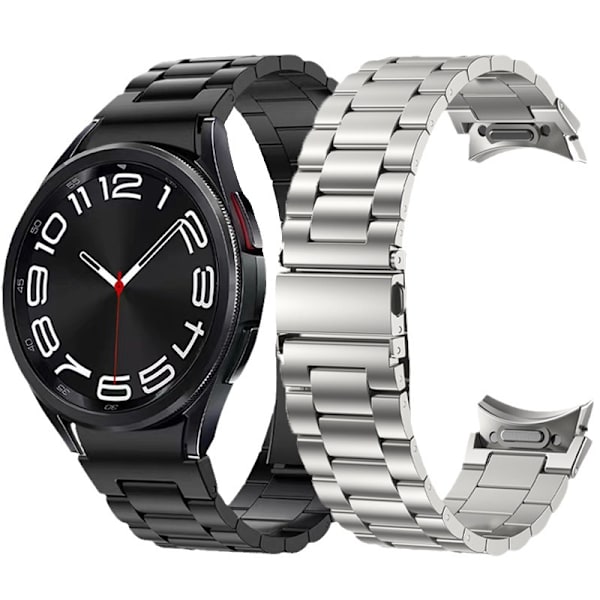 Metal Watch Band 22mm - Sort Quick Release Udskiftningsurrem til Mænd og Kvinder - Rustfrit Stållænke til Smartwatch