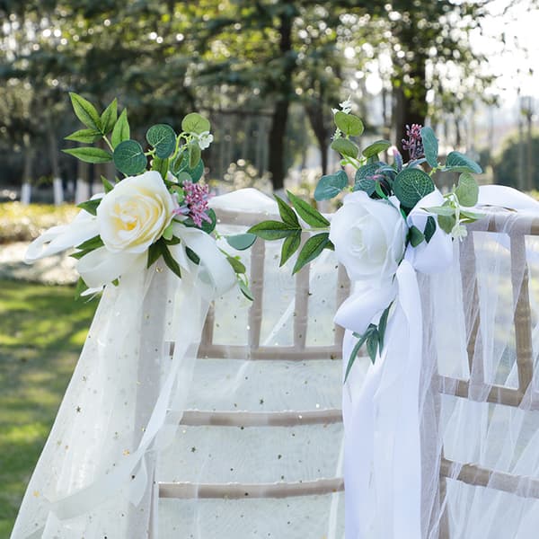 4 stk. stolryg blomster dekoration