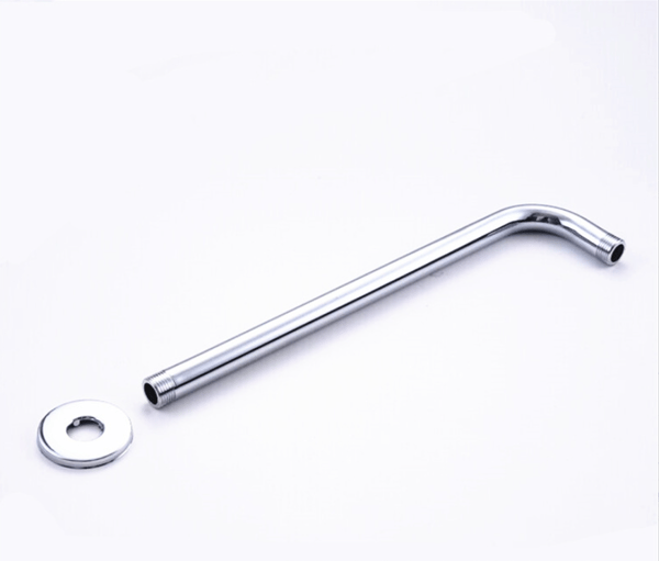 Krommetall sugarmväggfäste för duschhuvud, 42 cm, silver