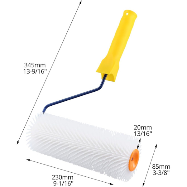 23 cm de-bullating rulle - 20 mm tenner - Jordlufting rulle