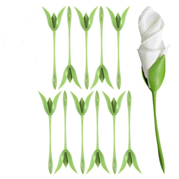 12pcs Leaf Napkin Holder, Napkin Holder with Napkin Ring, Origami Flower Napkin Holder, Flower Shape Napkin Holder, Suitable for Restaurant, Home, Ba