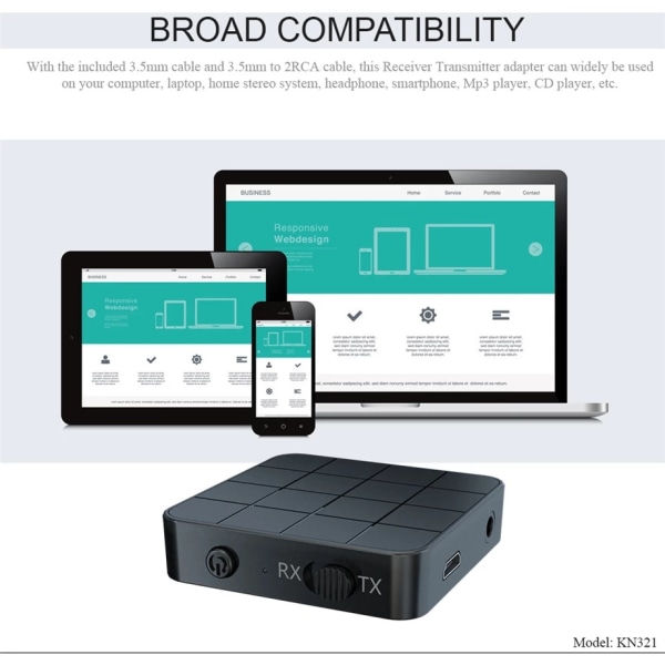 Bluetooth 5.0 mottaker sender USB-biladapter