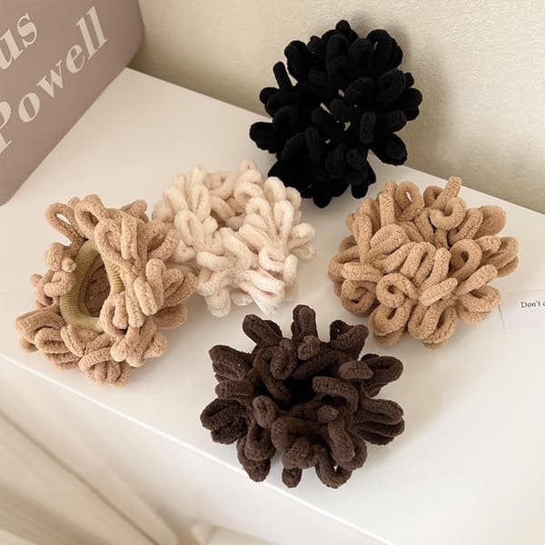 5 stk Stoff Hårbånd Blomst Høy Elastisk Dame Gummibånd Hårbånd